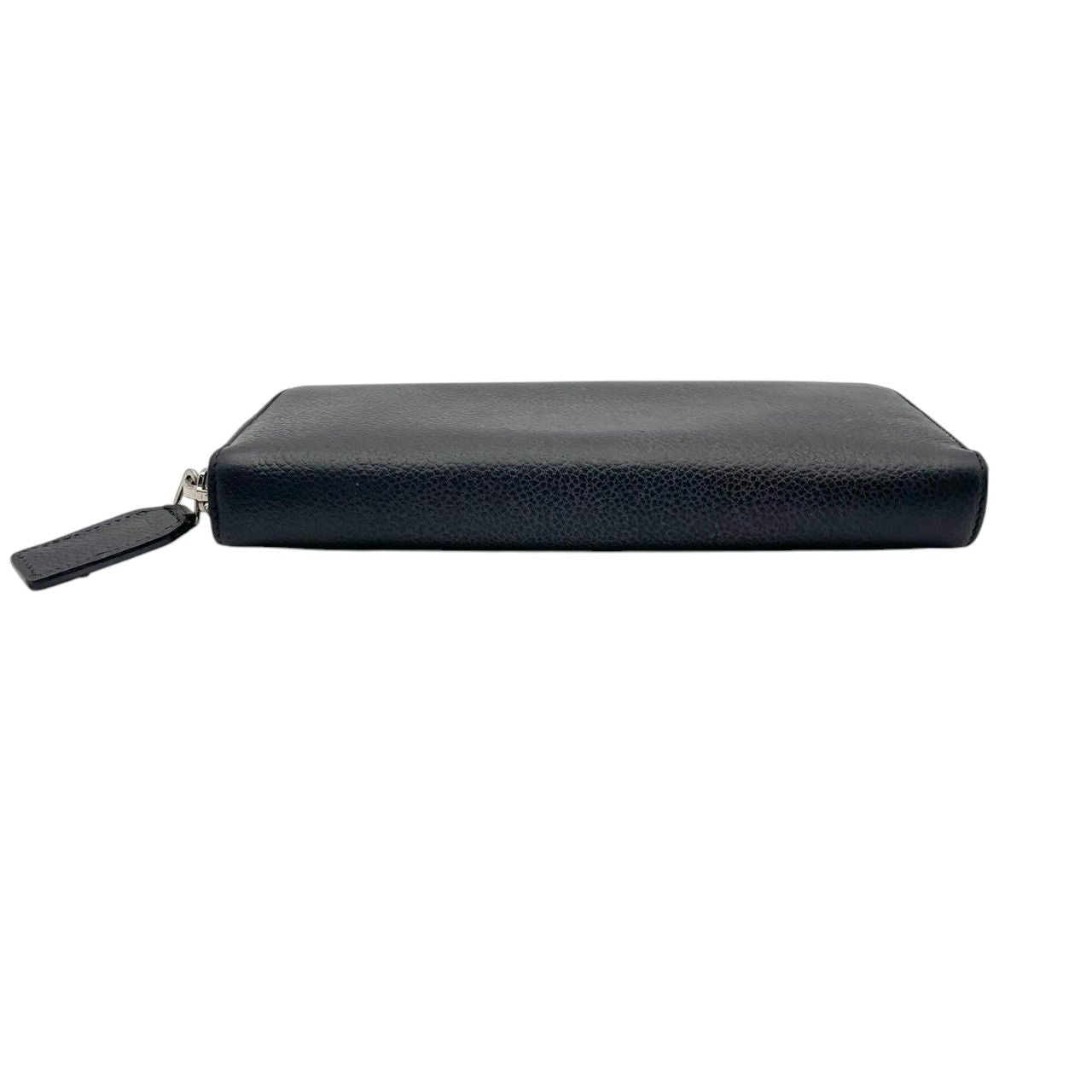 Saint Laurent Wallet Zip Around Leather Navy YSL Logo Classic Vintage Retro — view 7