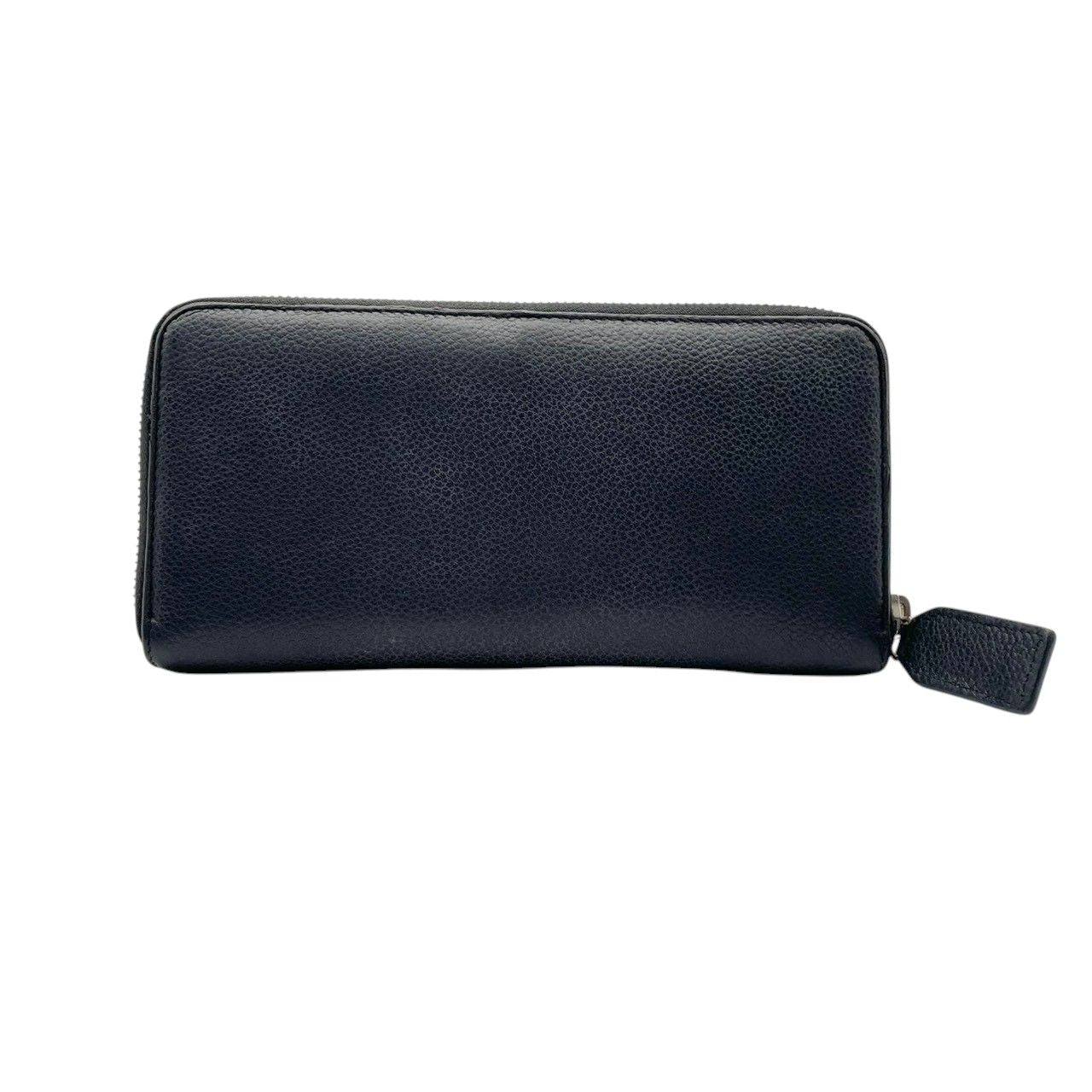 Saint Laurent Wallet Zip Around Leather Navy YSL Logo Classic Vintage Retro — view 3