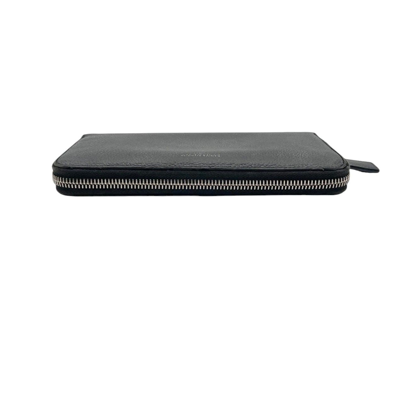 Saint Laurent Wallet Zip Around Leather Navy YSL Logo Classic Vintage Retro — view 6