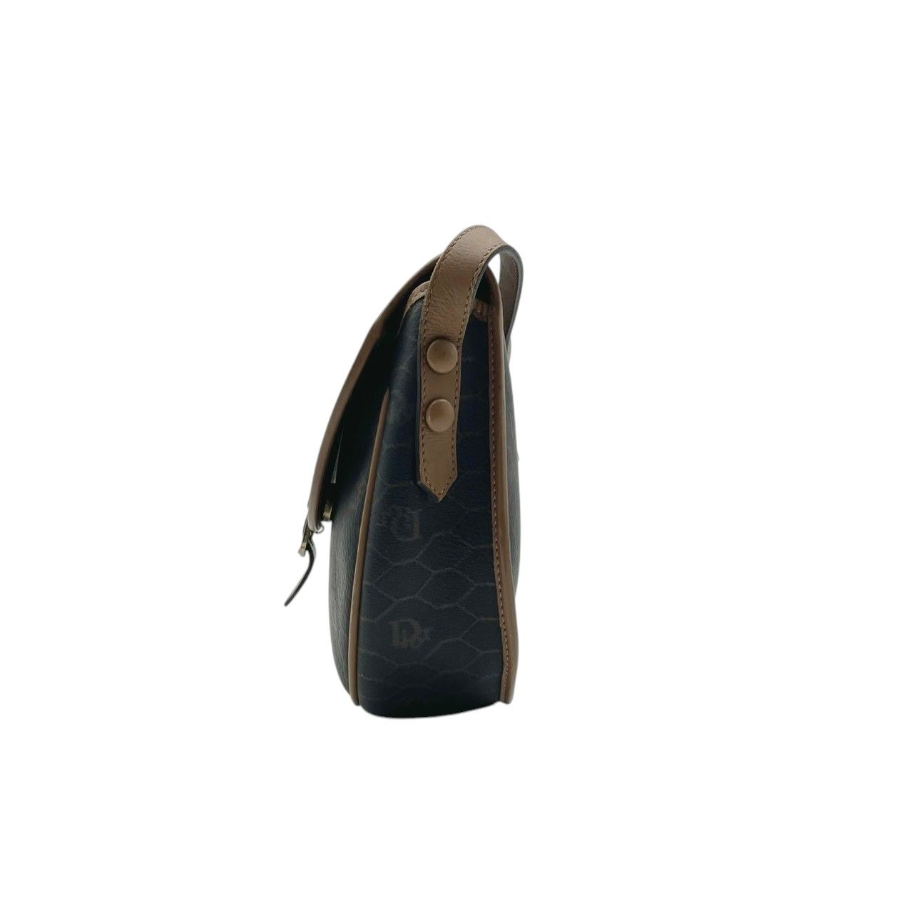Dior Shoulder Bag Honeycomb Pattern Leather Brown Crossbody Available Vintage — view 5