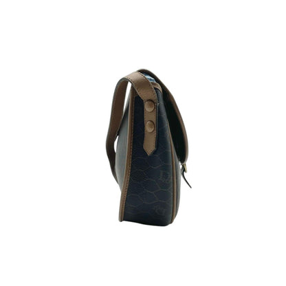 Dior Shoulder Bag Honeycomb Pattern Leather Brown Crossbody Available Vintage — view 6