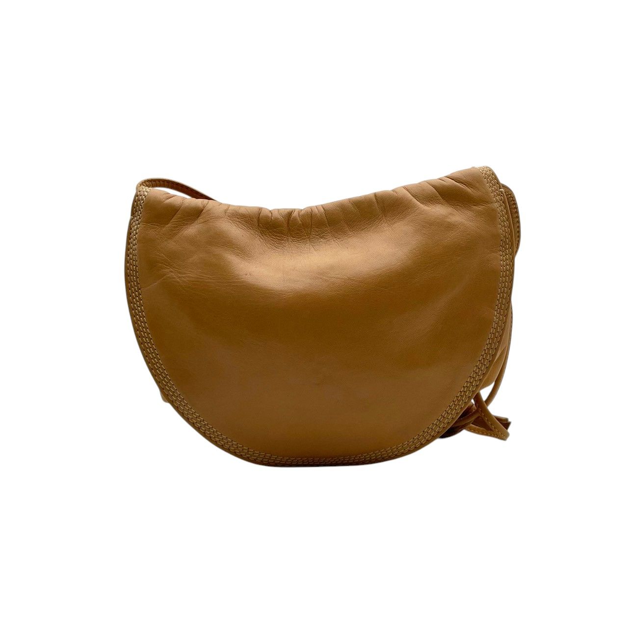 Loewe Shoulder Bag Leather Beige Logo Plate Bag Freestanding Classic Vintage — view 3