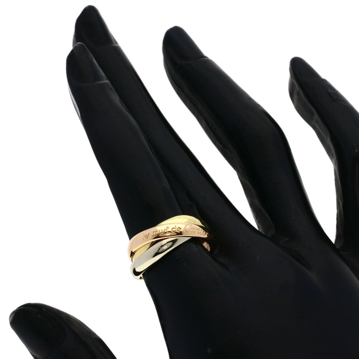 Cartier Trinity 49 Ring 18k Yellow Gold 18k White Pink — view 5