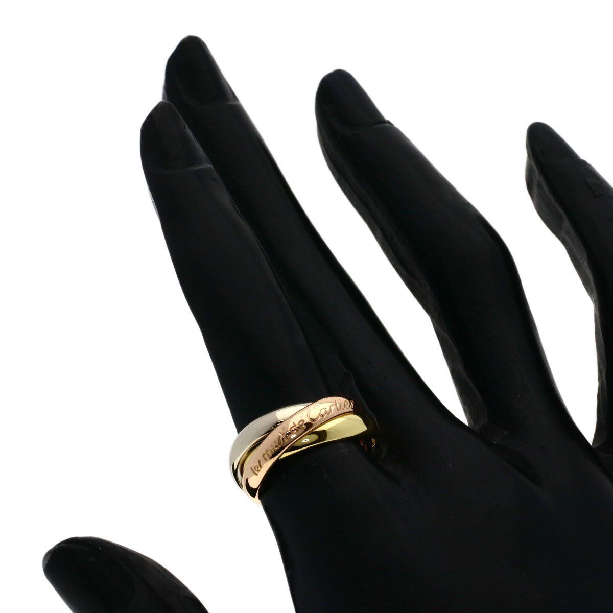 Cartier Trinity 50 Ring 18k Yellow Gold 18k White Pink — view 4
