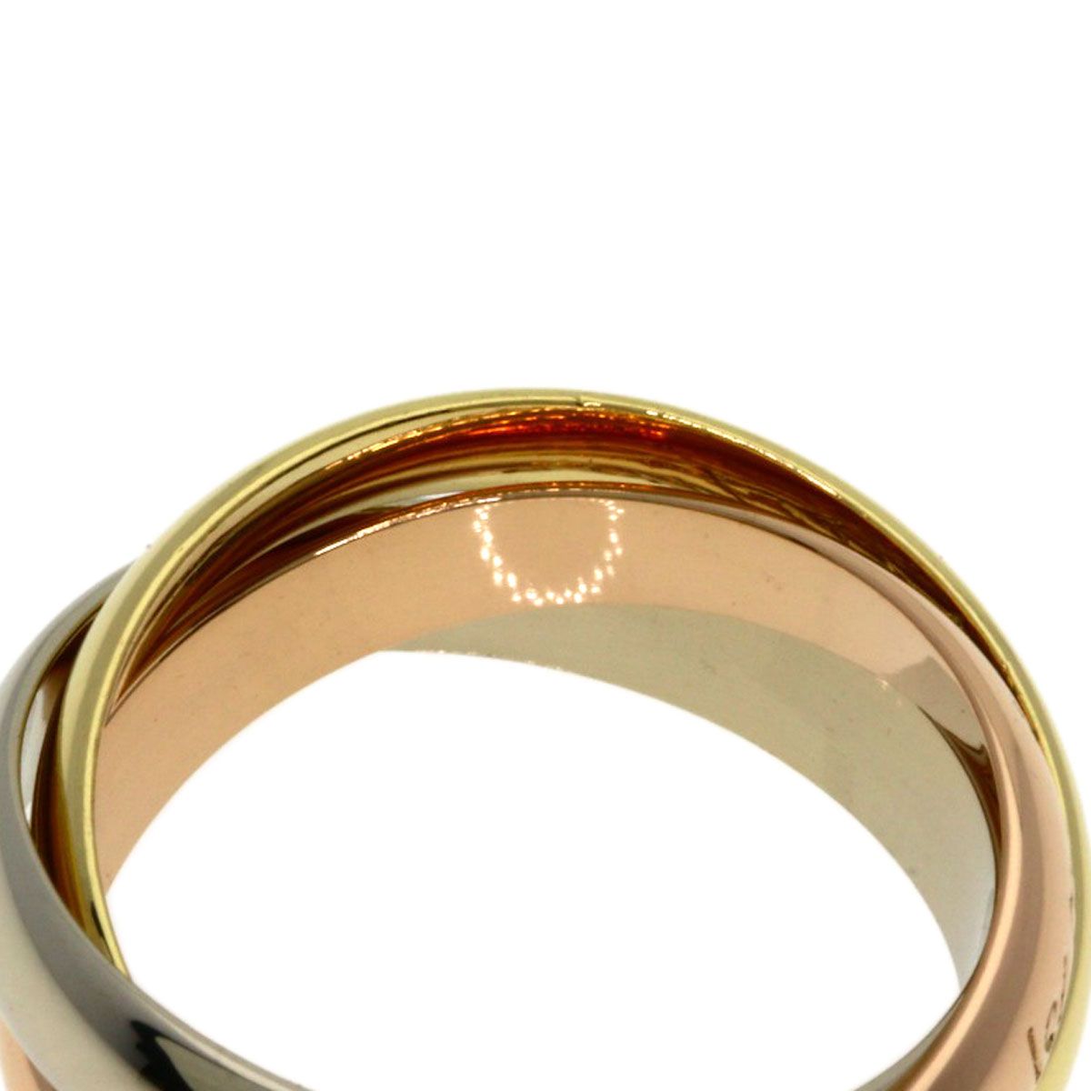 Cartier Trinity 50 Ring 18k Yellow Gold 18k White Pink — view 5