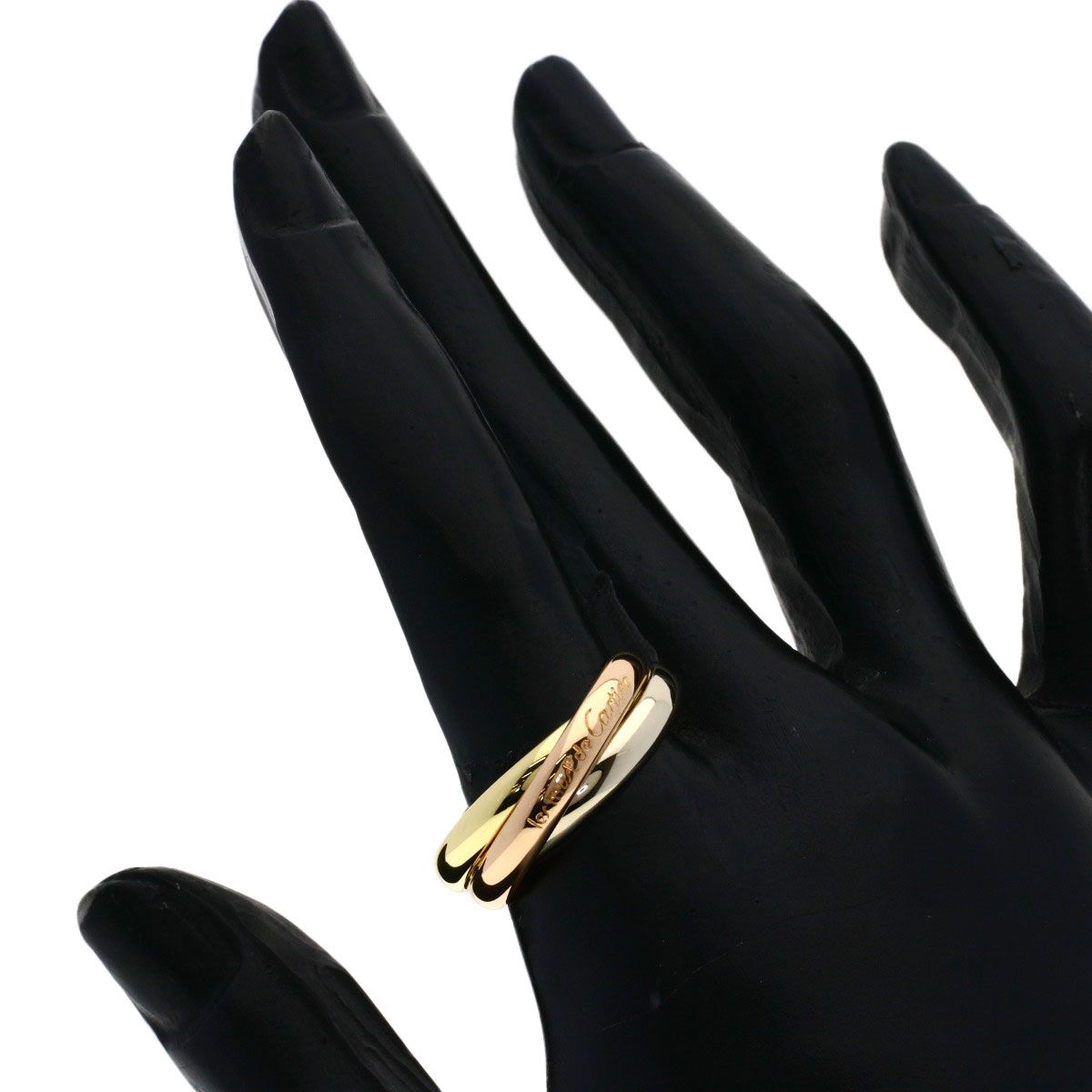Cartier Trinity 59 Ring 18k Yellow Gold 18k White Pink — view 4