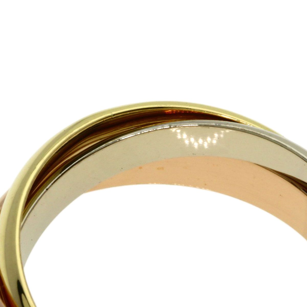 Cartier Trinity 59 Ring 18k Yellow Gold 18k White Pink — view 5