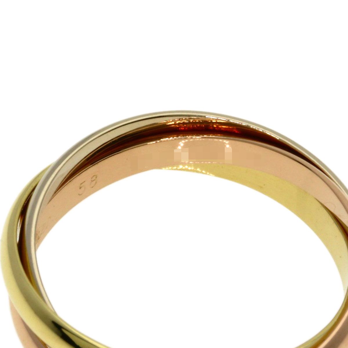 Cartier Trinity SM 58 Ring 18k Yellow Gold 18k White Pink — view 4