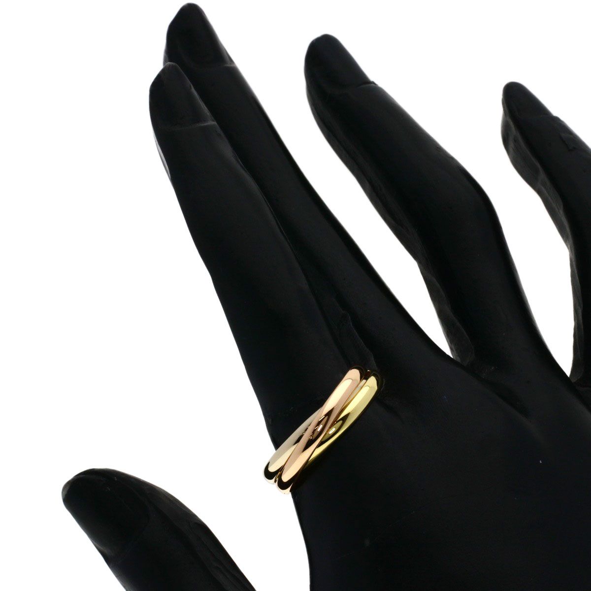 Cartier Trinity SM 58 Ring 18k Yellow Gold 18k White Pink — view 5