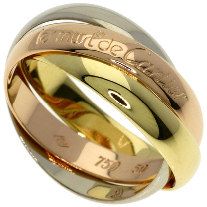 Cartier Trinity 50 Ring 18k Yellow Gold 18k White Pink