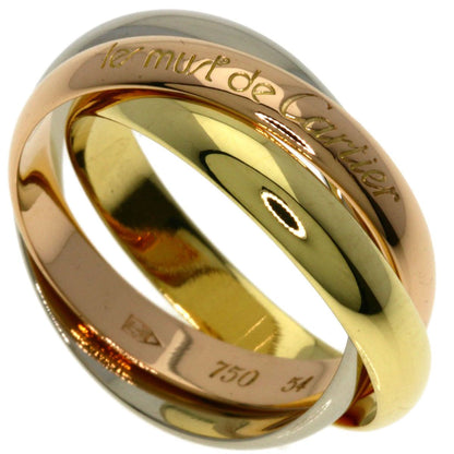 Cartier Trinity 54 Ring 18k Yellow Gold 18k White Pink