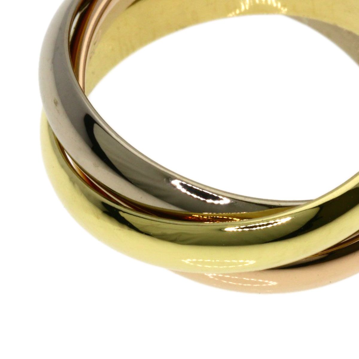 Cartier Trinity 49 Ring 18k Yellow Gold 18k White Pink — view 5