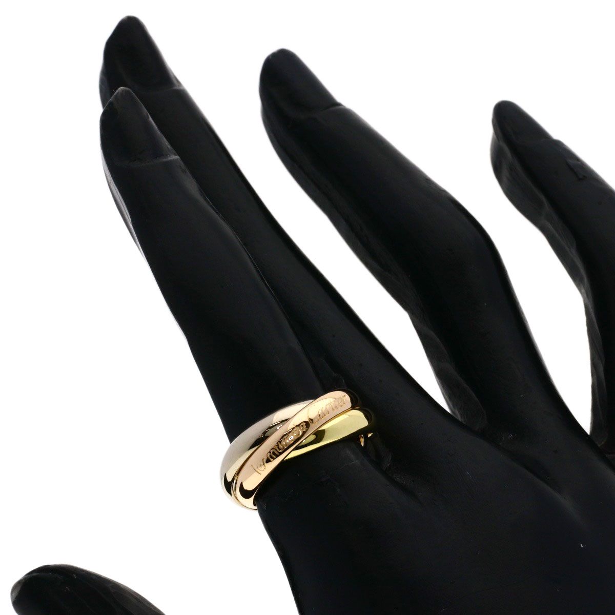 Cartier Trinity 49 Ring 18k Yellow Gold 18k White Pink — view 4