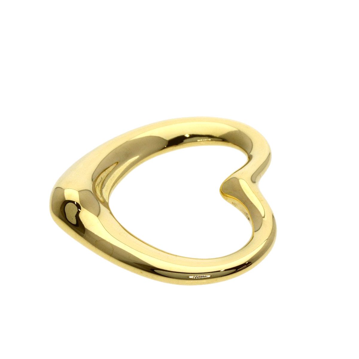 Tiffany & Co Open Heart Pendant Top 18k Yellow Gold — view 3