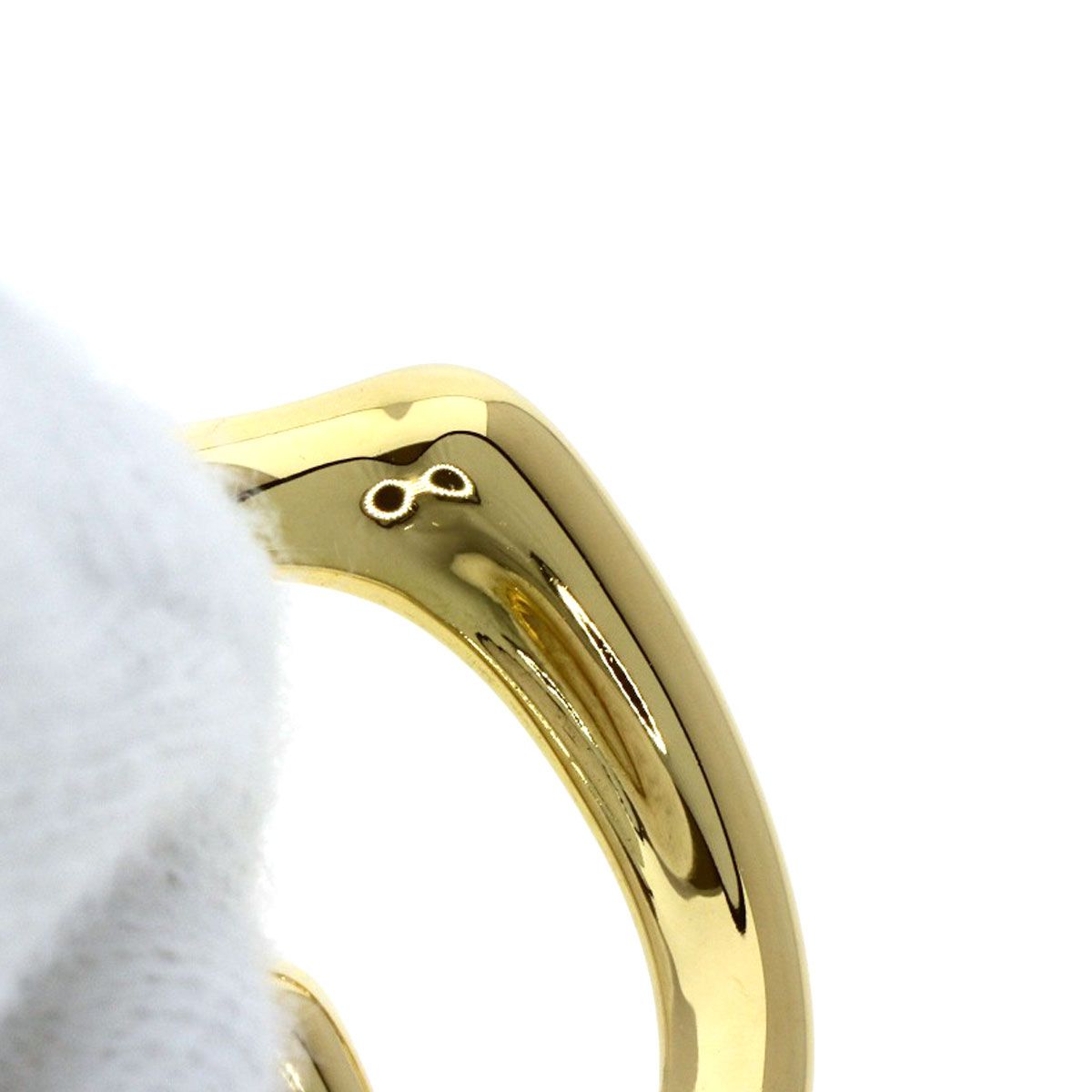 Tiffany & Co Open Heart Pendant Top 18k Yellow Gold — view 5