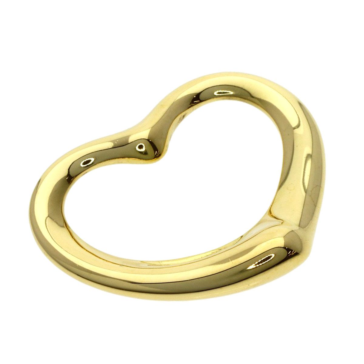 Tiffany & Co Open Heart Pendant Top 18k Yellow Gold