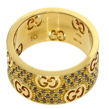 Gucci Icon Star Wide Diamond Ring 18k Yellow Gold — view 4