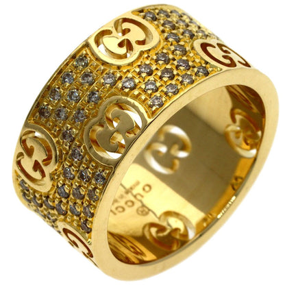 Gucci Icon Star Wide Diamond Ring 18k Yellow Gold — view 2