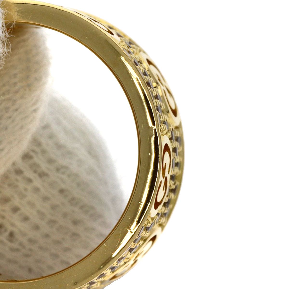 Gucci Icon Star Wide Diamond Ring 18k Yellow Gold — view 9
