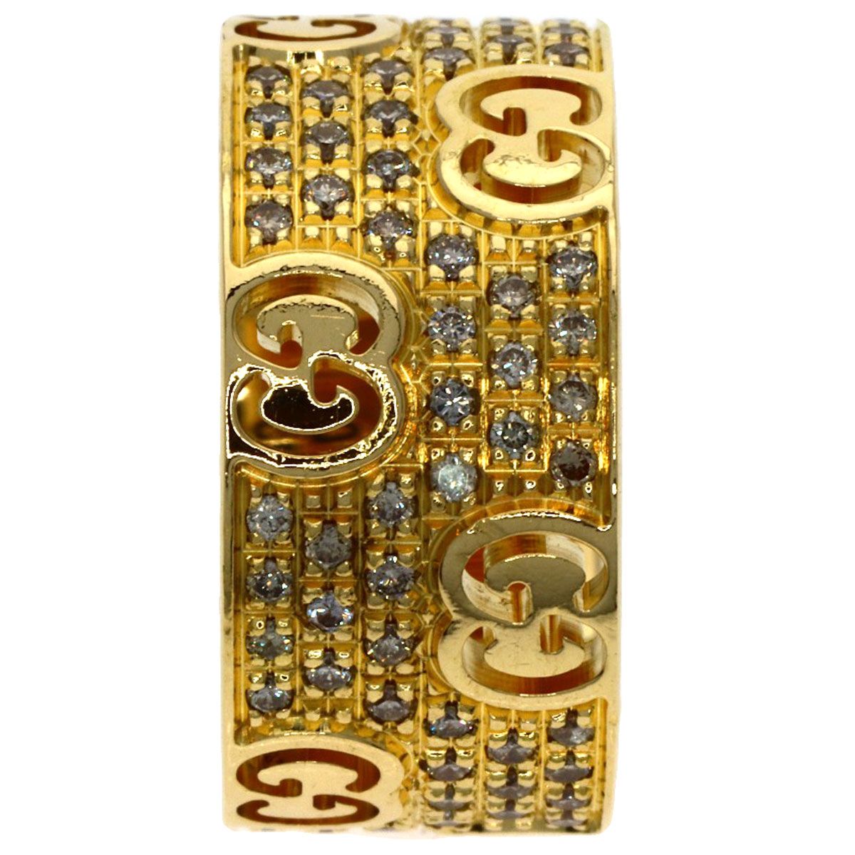 Gucci Icon Star Wide Diamond Ring 18k Yellow Gold — view 3