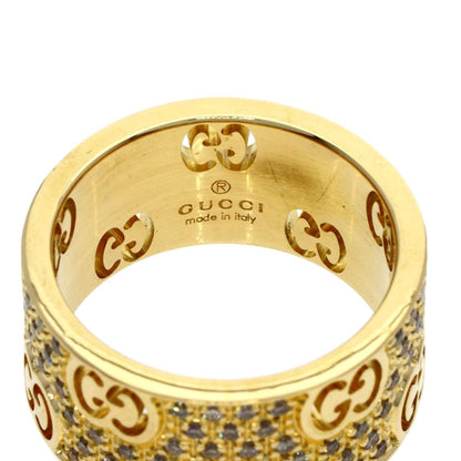Gucci Icon Star Wide Diamond Ring 18k Yellow Gold — view 5