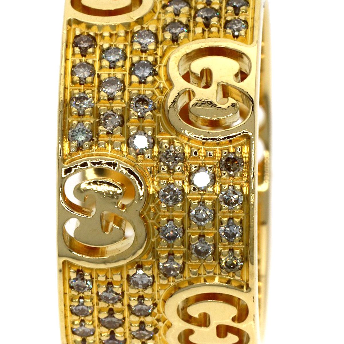 Gucci Icon Star Wide Diamond Ring 18k Yellow Gold — view 7