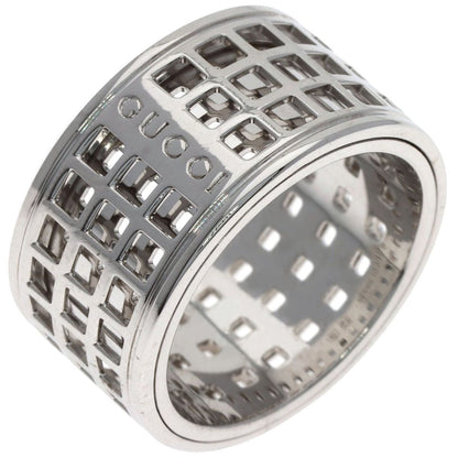 Gucci Scroll Wide Ring 18k White Gold — view 2