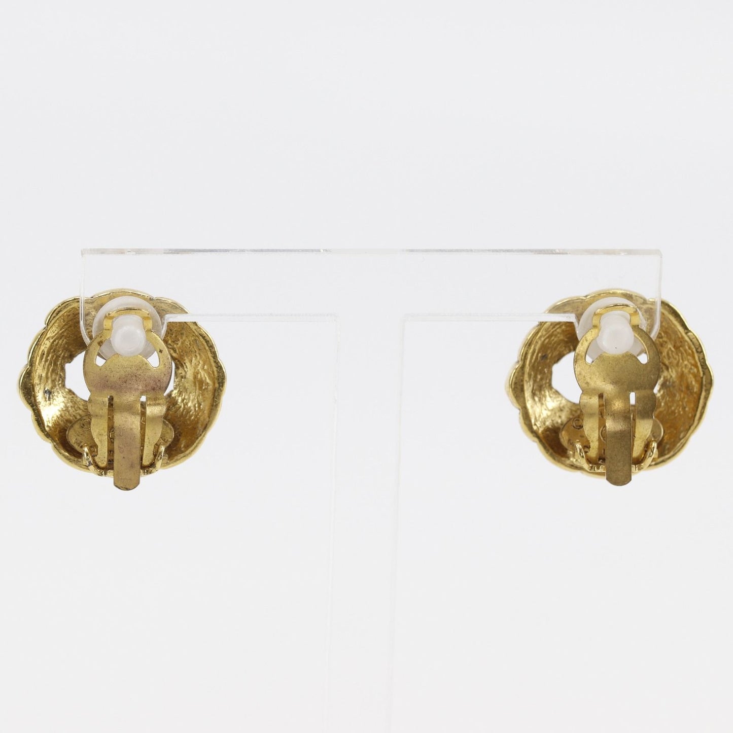 Chanel CC Logo Vintage Gold Plated 23 Earrings — view 3