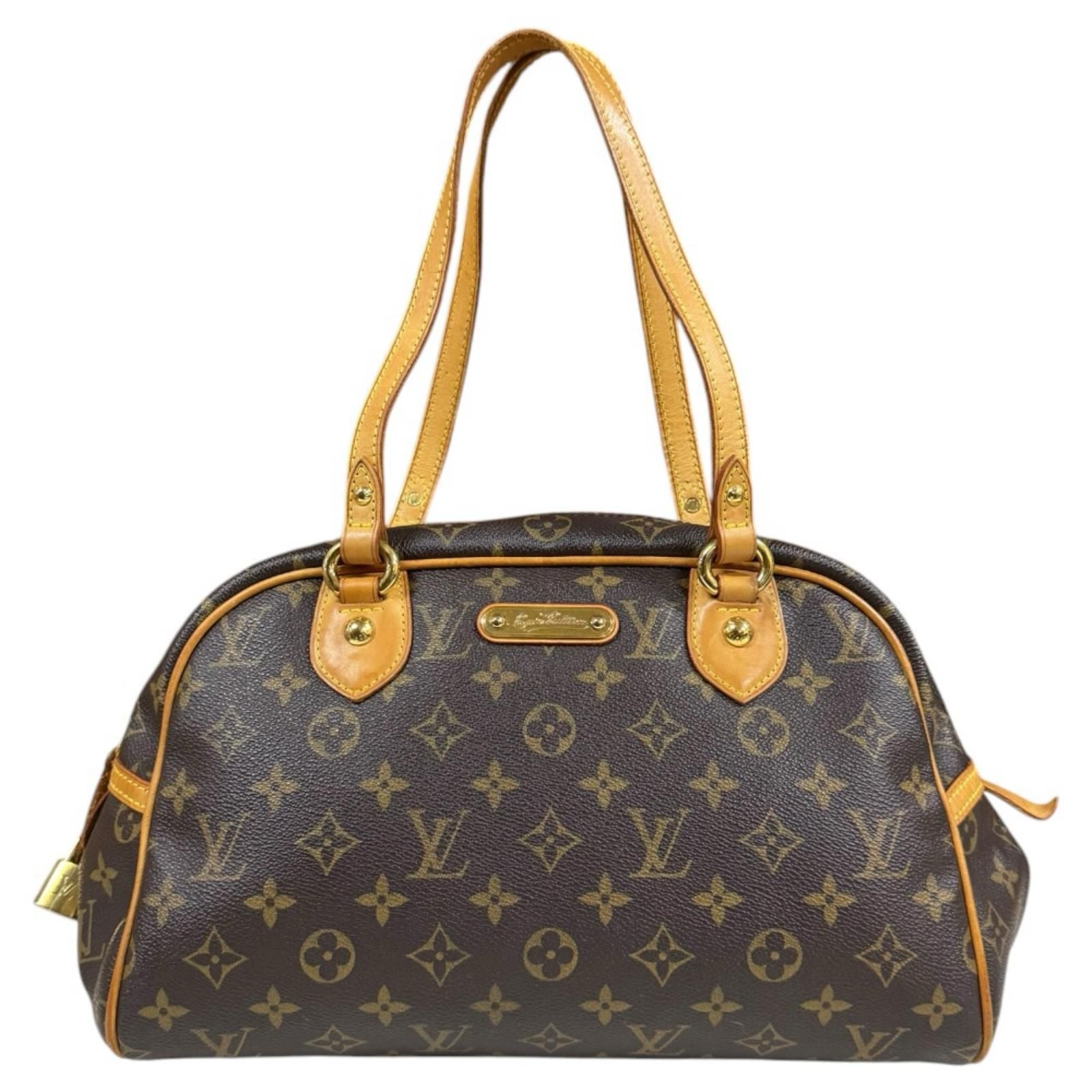 Louis Vuitton Montorgueil PM Monogram Shoulder Bag Canvas Brown