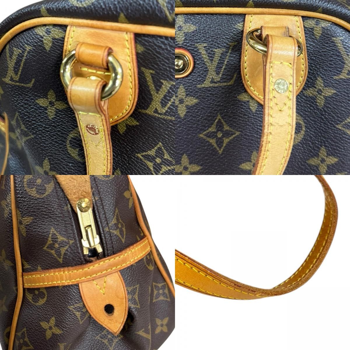 Louis Vuitton Montorgueil PM Monogram Shoulder Bag Canvas Brown — view 9