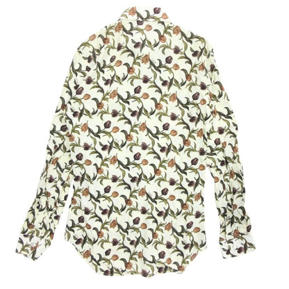 Dior Shirt Top Long Sleeve Floral Botanical Pattern All Over Logo 37 Ivory — view 2