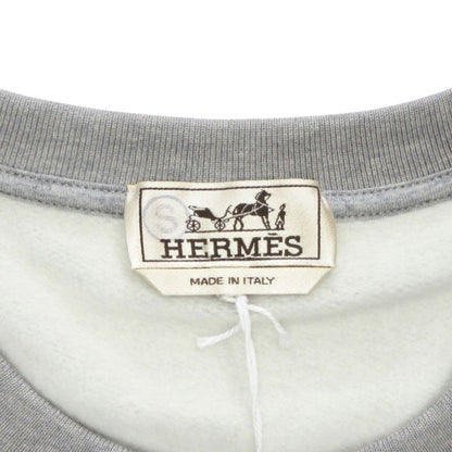 Hermes Chevaux an Symmetry Sweatshirt Shirt Brushed Lining Sheep Leather Trim — view 8