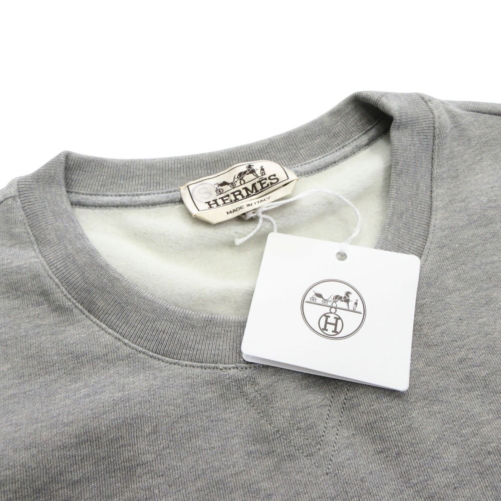 Hermes Chevaux an Symmetry Sweatshirt Shirt Brushed Lining Sheep Leather Trim — view 7