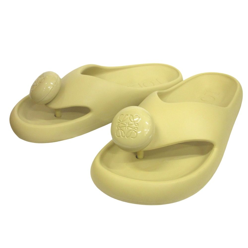 Loewe Formslide Pebble Thong Sandals Shoes Anagram 43 Beige — view 4