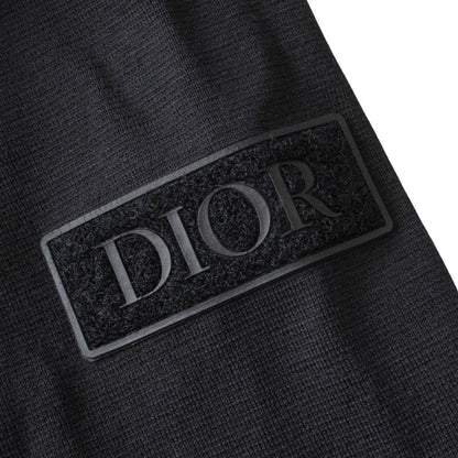 Dior Wool Silk Knit Sweater Top Long Sleeve Logo Patch Archive XS Black — view 3