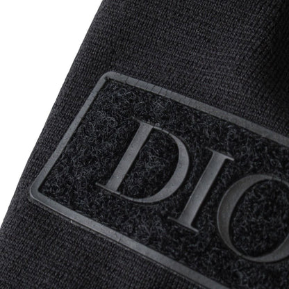 Dior Wool Silk Knit Sweater Top Long Sleeve Logo Patch Archive XS Black — view 5