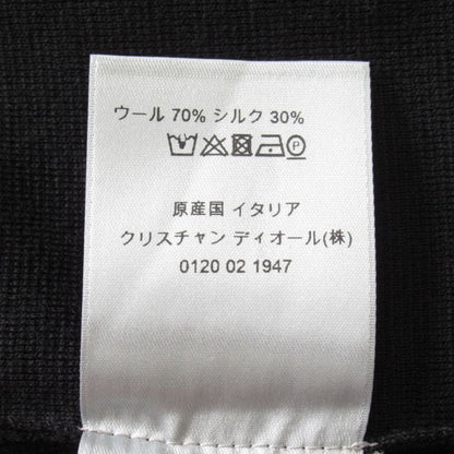 Dior Wool Silk Knit Sweater Top Long Sleeve Logo Patch Archive XS Black — view 6