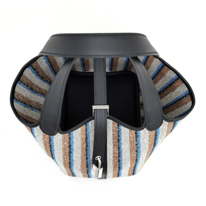 Hermes Picotin Lock PM Couverture Toile Ash Swift Black Ecru Brown Blue Silver — view 3