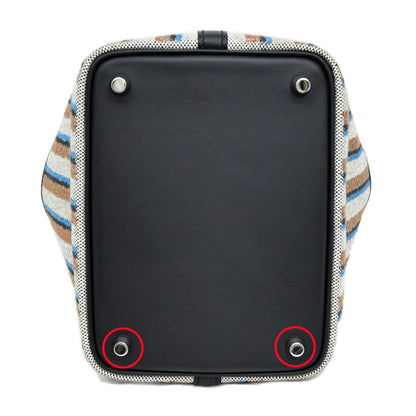 Hermes Picotin Lock PM Couverture Toile Ash Swift Black Ecru Brown Blue Silver — view 4