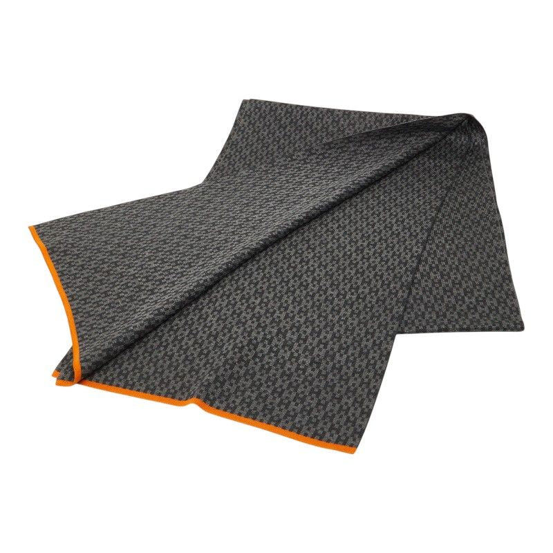 Hermes Shawl Gray Silk Scarf — view 2