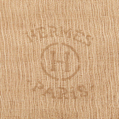 Hermes Shawl Beige Cashmere Silk Scarf — view 3