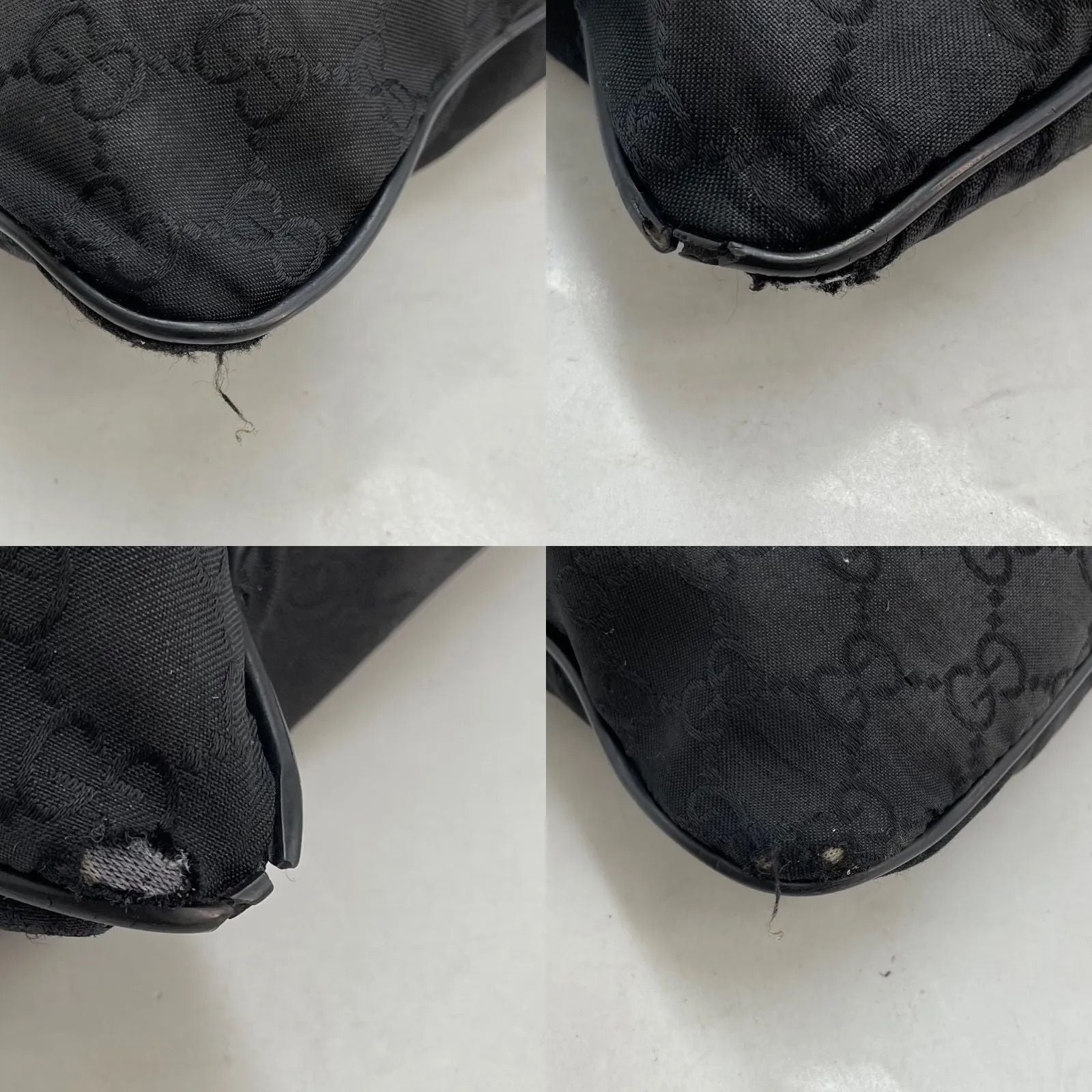 Gucci Shoulder Bag GG Nylon Messenger Black — view 7