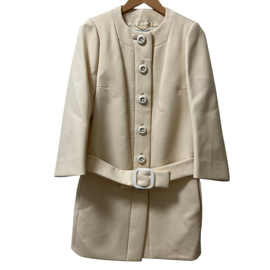 Prada Belted Coat Ivory