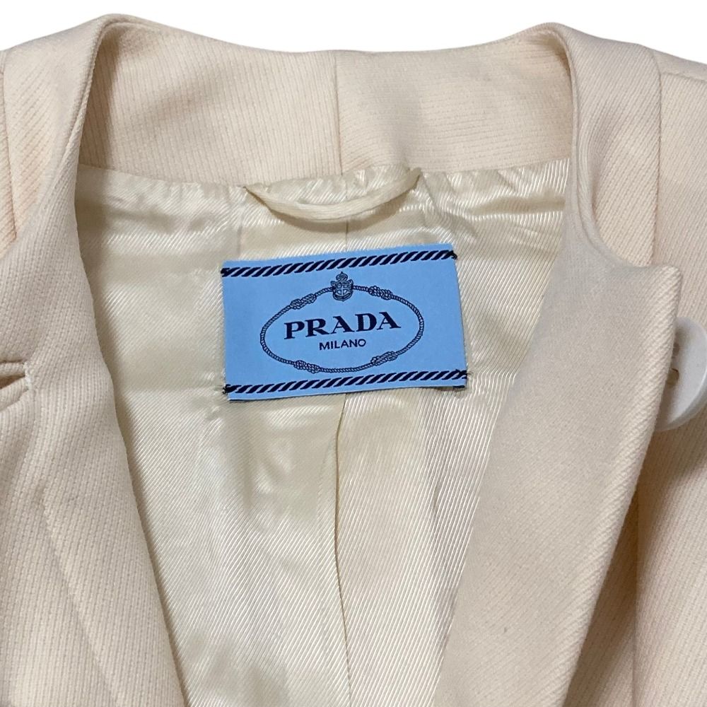 Prada Belted Coat Ivory — view 4