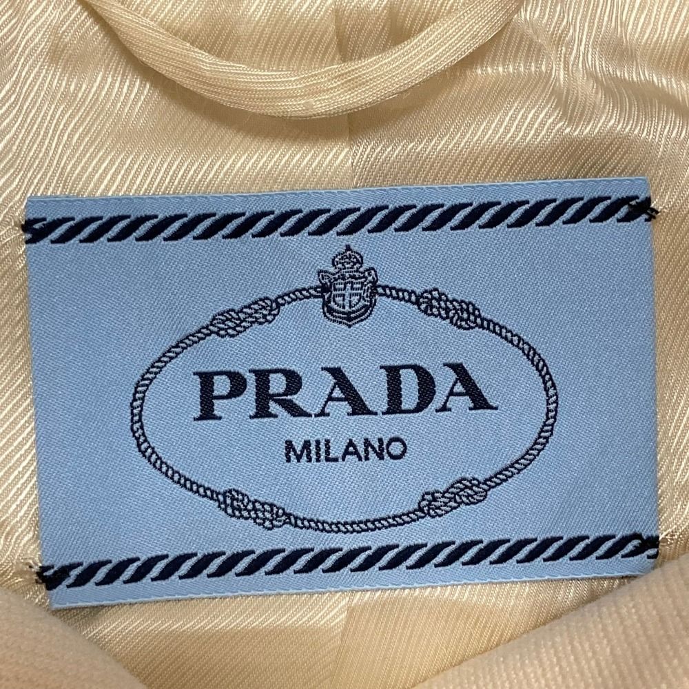 Prada Belted Coat Ivory — view 5