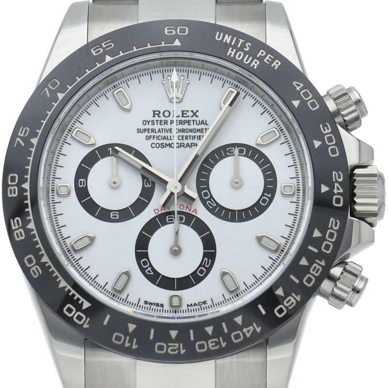 Rolex Cosmograph Daytona Watch SS Ceramic White Polished