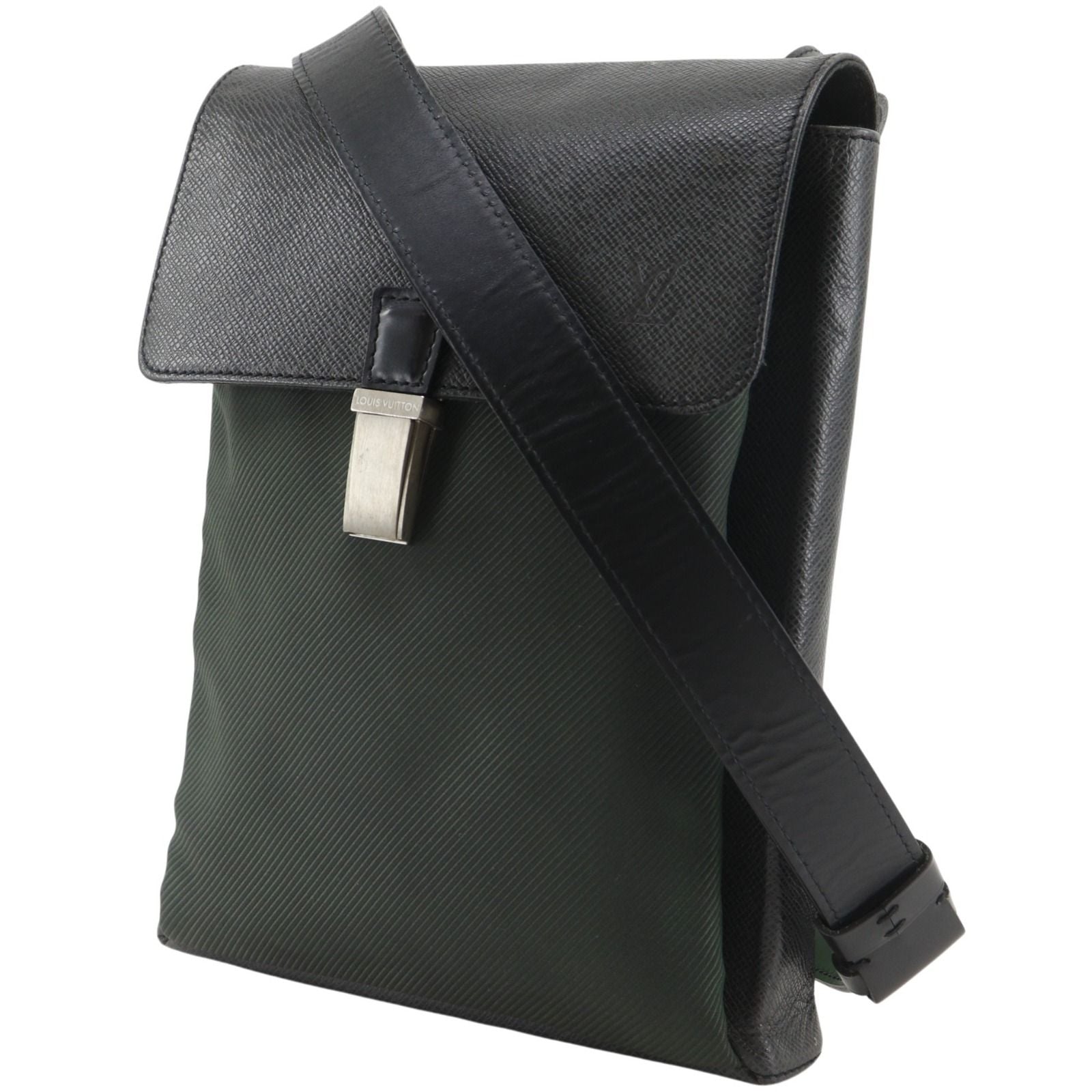 Louis Vuitton Sarah Tove PM Taiga Epi Sea Ardoise Deep Green Black Shoulder Bag — view 2
