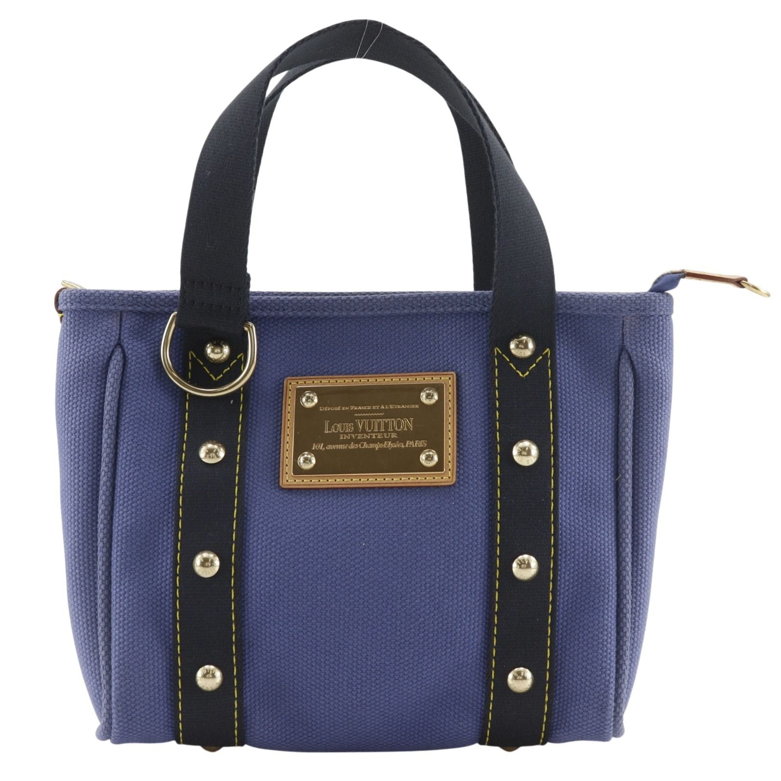 Louis Vuitton Cabas PM Antigua Line Canvas Purple Handbag