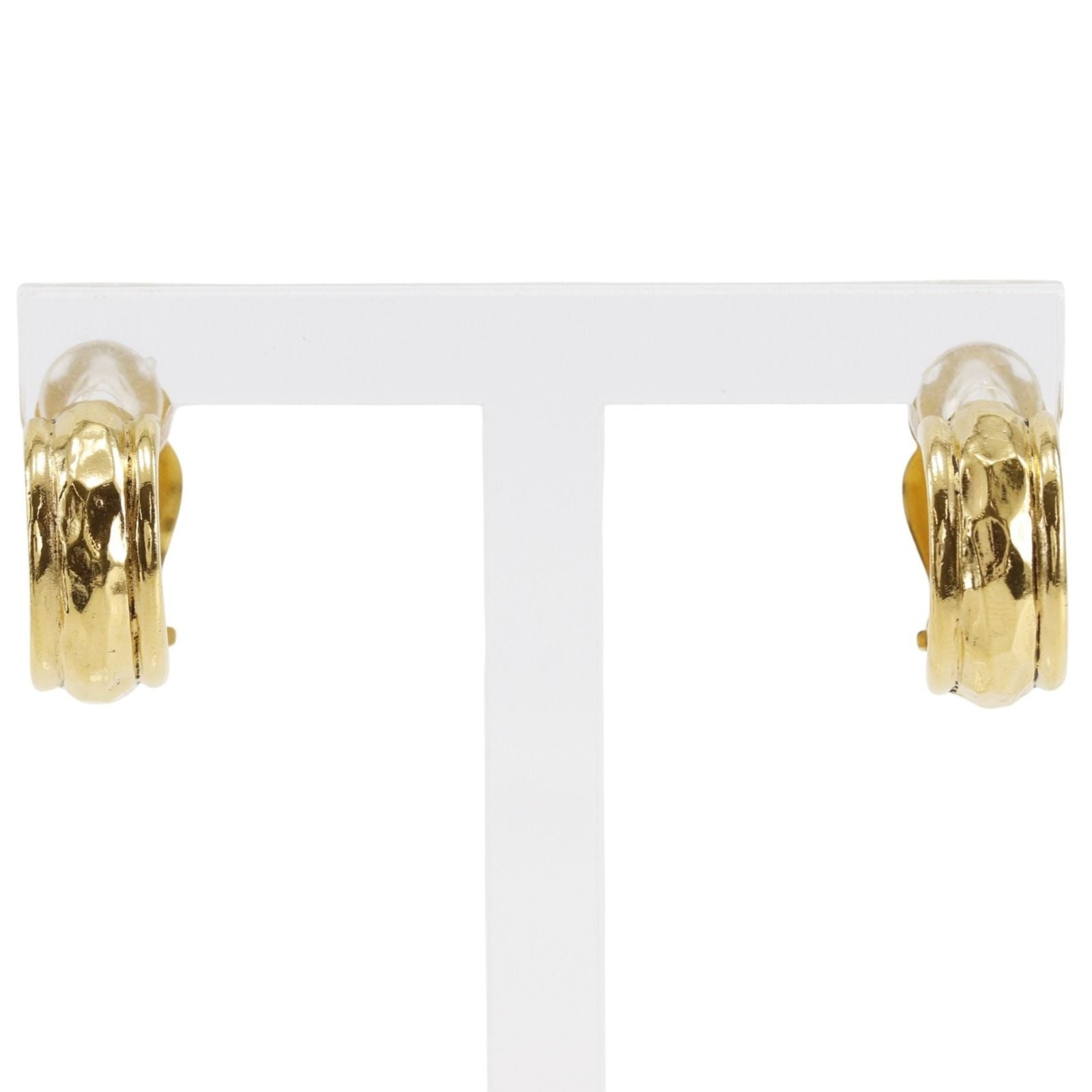 Chanel Loop Vintage Gold Plated Earrings