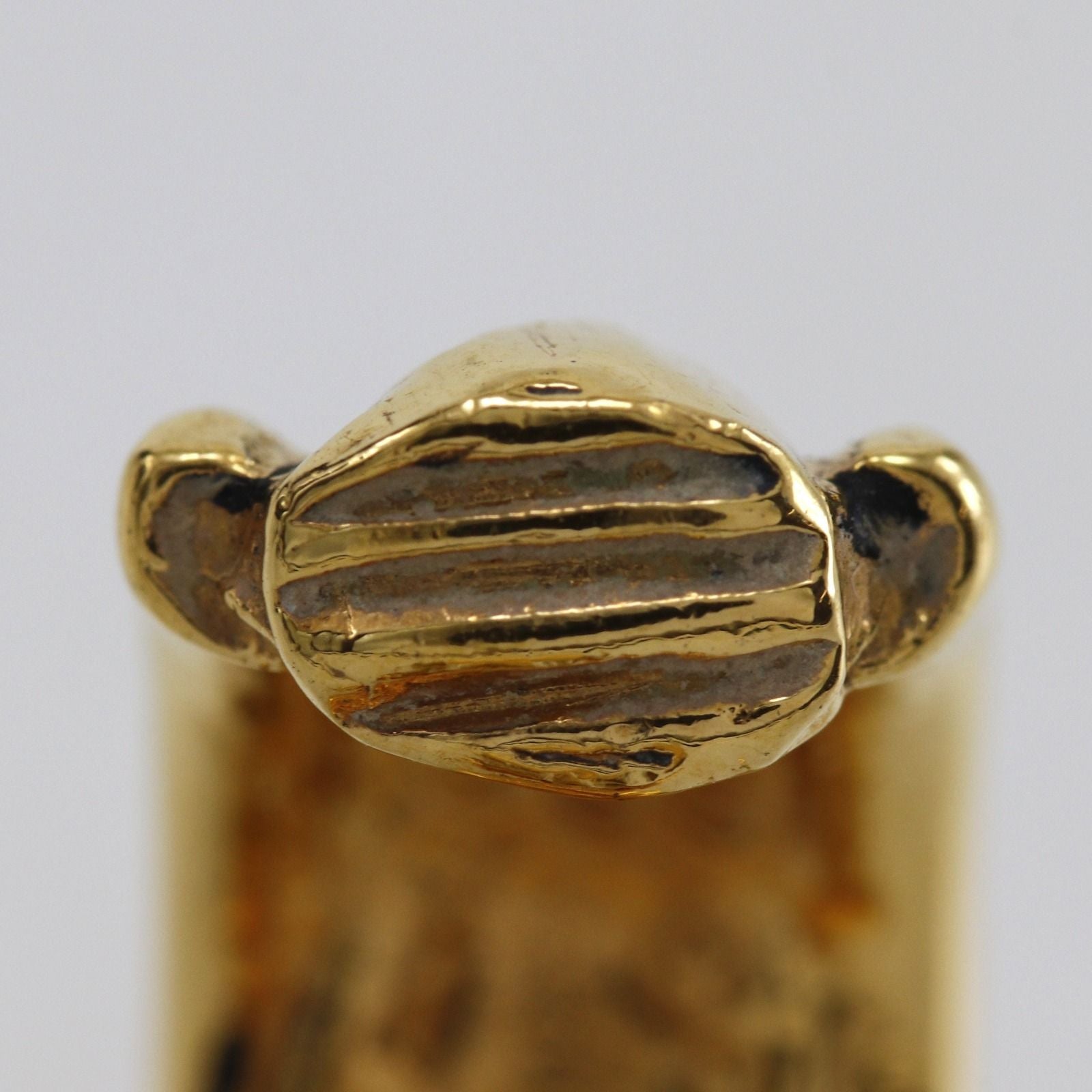 Chanel Loop Vintage Gold Plated Earrings — view 5